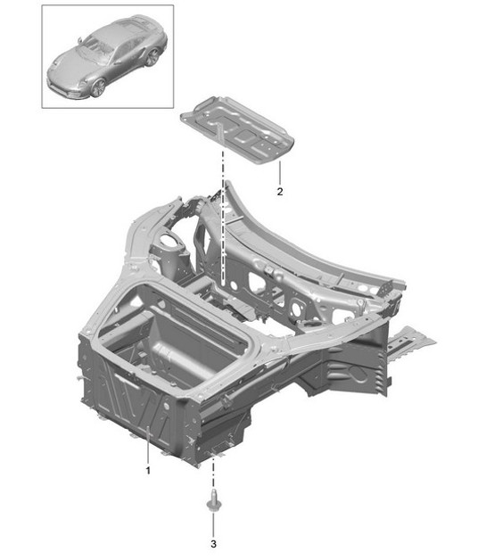 Diagram 801-005 Porsche Macan (95B) MK1 (2014-2018) Carrosserie