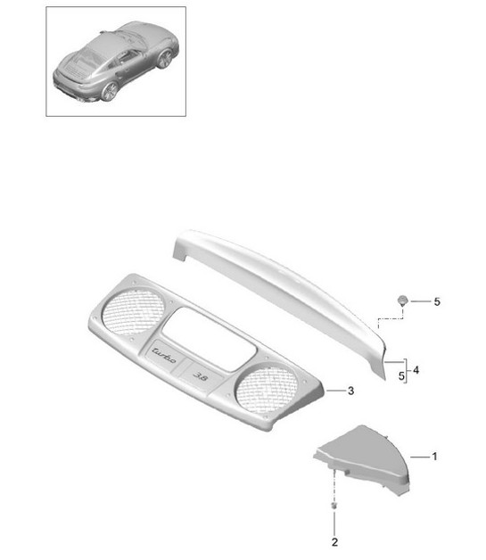 Diagram 801-080 Porsche 991 (911) MK1 2012-2016 Carrosserie