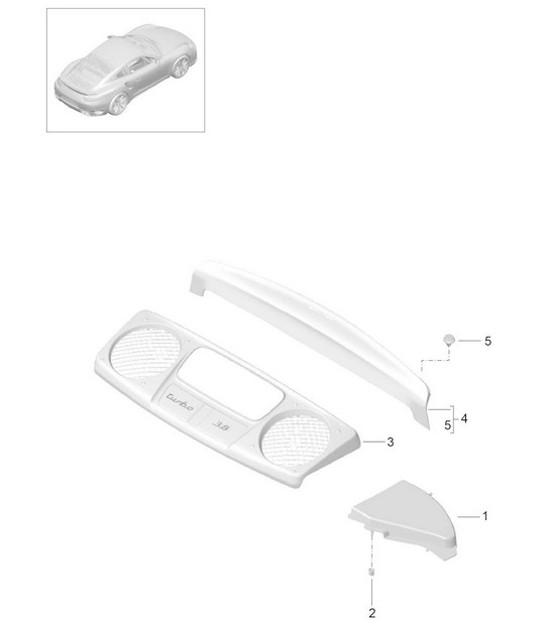 Diagram 801-082 Porsche 991 (911) MK2 2016-2019 Carrosserie