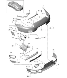Paraurti posteriore / Rivestimento 991 GT2 RS 2014-20