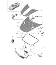 Cofano anteriore 991 GT2 RS 2014-20