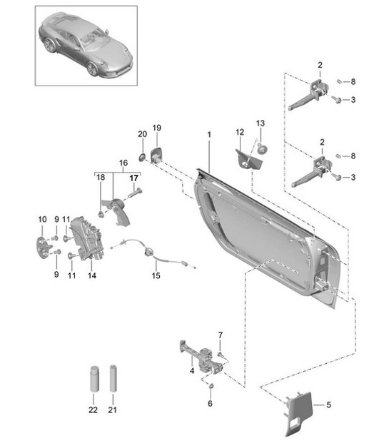 Diagram 804-000 Porsche 944 (1982-1991) 