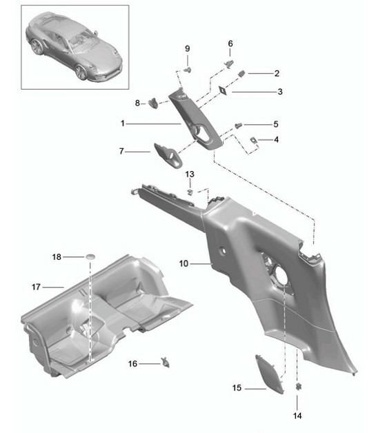 Diagram 807-020 Porsche 9J1.1 Taycan 2020-24 
