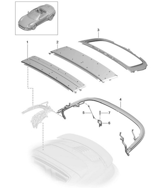 Diagram 811-020 Porsche 924 (1977-1988) Body