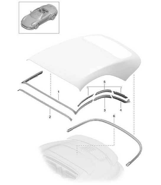 Diagram 811-030 Porsche Boxster 986/987/981 (1997-2016) Body