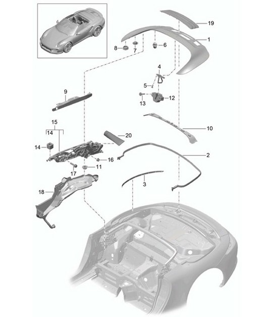 Diagram 811-060 Porsche Cayman S 3.4L 987C 2005-08 Body