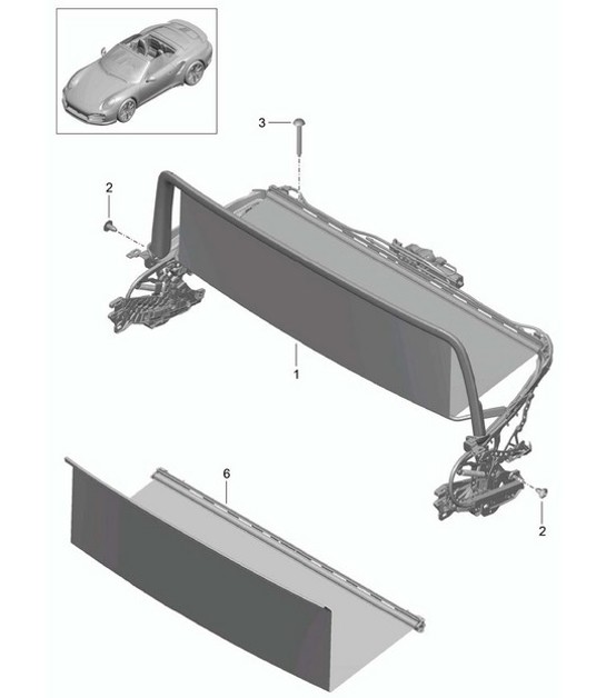 Diagram 811-065 Porsche 997 (911) MK1 2005-2008 Body