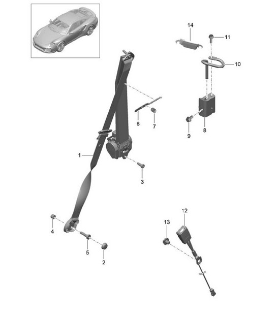 Diagram 812-000 Porsche Macan (95B) MK1 (2014-2018) Carrozzeria
