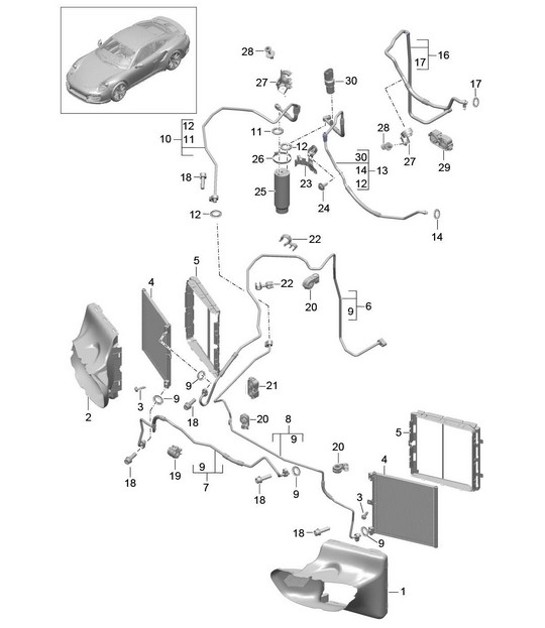 Diagram 813-020 Porsche 992 (911) MK1 2019-2024 Karosserie