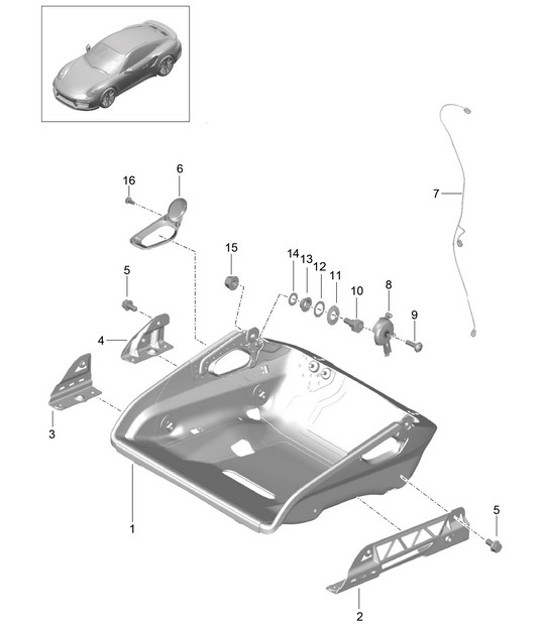 Diagram 817-005 Porsche 918 Spyder 2014-2015 