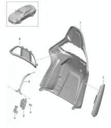 Guscio dello schienale / Sedile avvolgente / Accessori - Pieghevole - 991 Turbo >>2016