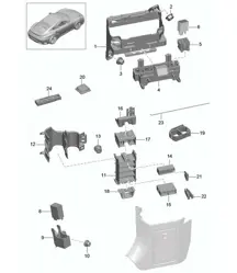 Système électrique central / Tableau de bord 991 Turbo / GT2 RS 2014-20