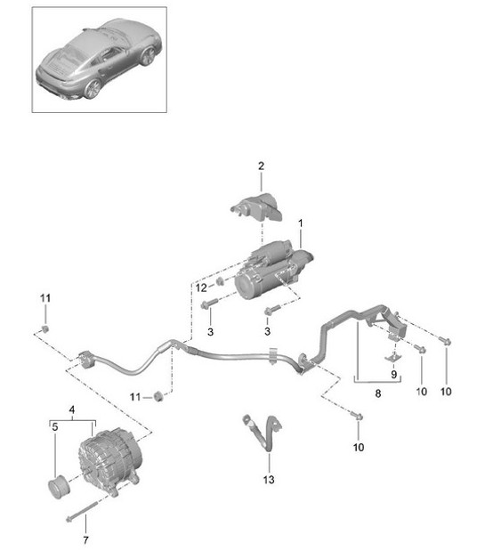 Diagram 902-005 Porsche Panamera 970 MK2 (2014-2016) 