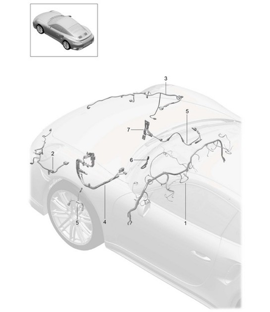 Diagram 902-012 Porsche Boxster 986/987/981 (1997-2016) Electrical equipment