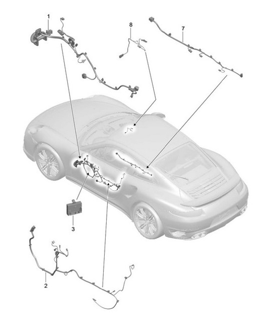 Diagram 902-015 Porsche Macan (95B) MK1 (2014-2018) Elektrische Ausrüstung