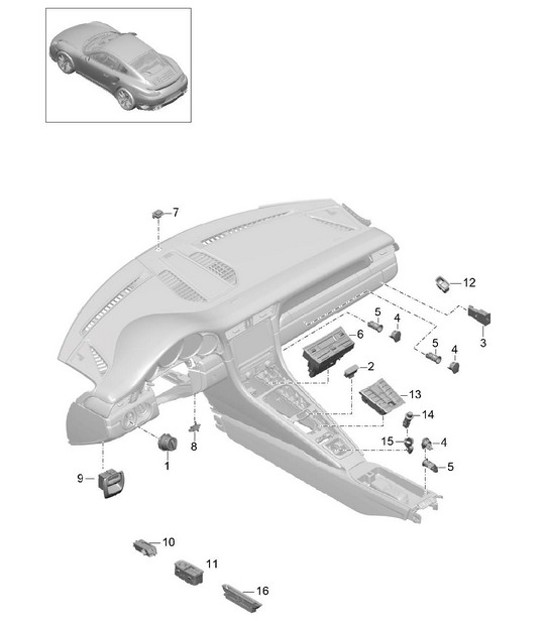 Diagram 903-005 Porsche 992.1 Turbo Cabriolet 3.8L 2020-24 