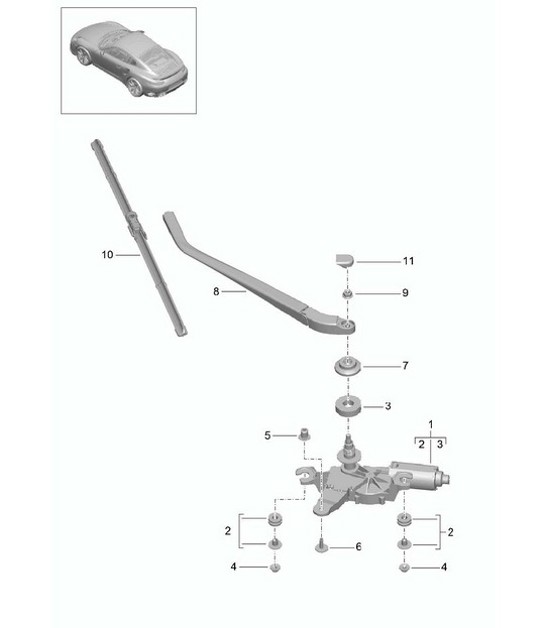 Diagram 904-005 Porsche 991 (911) MK1 2012-2016 Elektrische Ausrüstung