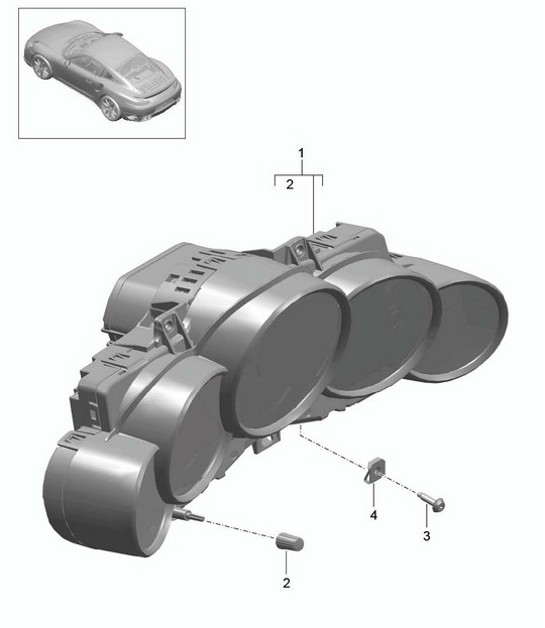 Diagram 906-001 Porsche 991 (911) MK1 2012-2016 Elektrische Ausrüstung