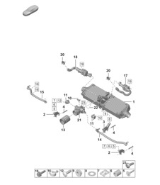 增压空气冷却器/噪音发生器 992.1 Carrera 2019 - 2024