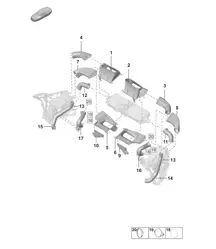 Refroidisseur d'air de suralimentation / Guide d'air 992.1 Carrera 2019 - 2024
