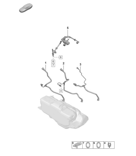Diagram 107-300 Porsche 992 (911) MK1 2019-2024 Motor