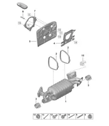 Exhaust silencer (PR:0P0, 0P2, 0P3, 0P6)  992.1 Carrera 2019 - 2024