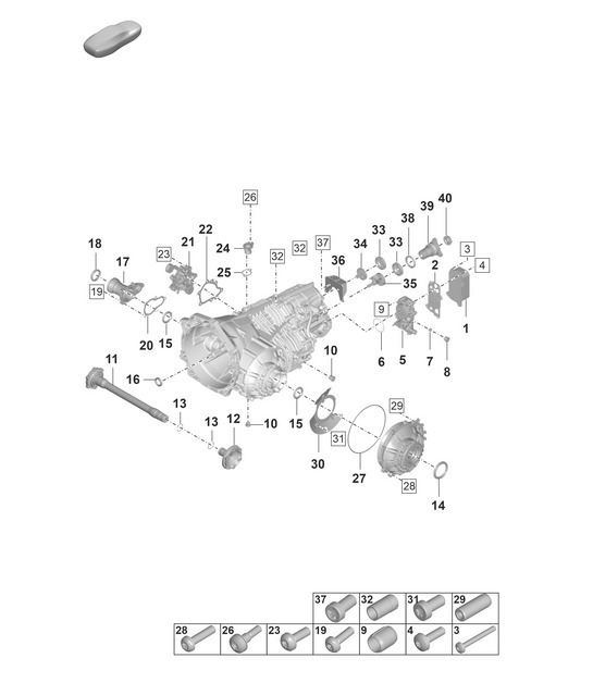 Diagram 301-100 Porsche Boxster 718 (982) 2017>> Transmission