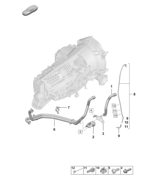 Diagram 301-110 Porsche 992 (911) MK1 2019-2024 Übertragung