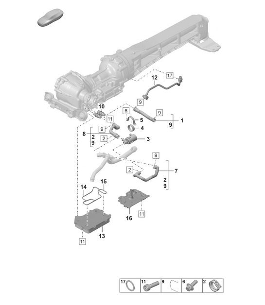 Diagram 304-110 Porsche Cayman 987C / 981C (2005-2016) Transmission