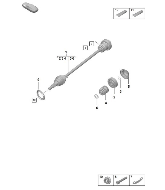 Diagram 401-020 Porsche 993 (911) (1994-1998) Assale anteriore, sterzo 