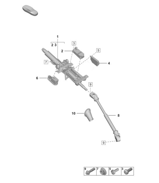 Diagram 403-300 Porsche 964 (911) (1989-1994) Front Axle, Steering 