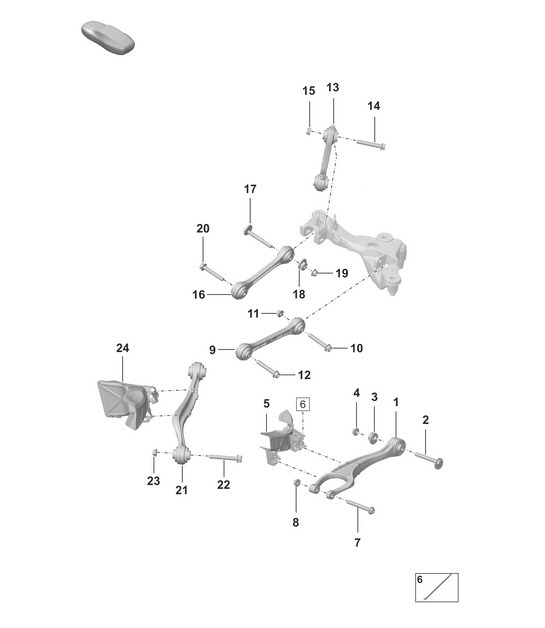 Diagram 501-010 Porsche Macan (95B) MK1 (2014-2018) Hinterachse