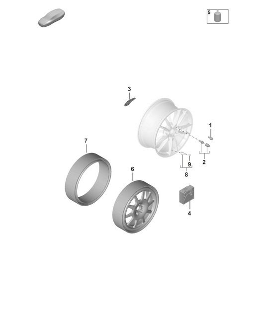 Diagram 601-030 Porsche 991.2 Speedster 4.0L (510Bhp) 2019 Räder, Bremsen