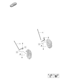 制动软管至制动卡钳壳体的制动管路/软管 992.1 Carrera 2019 - 2024