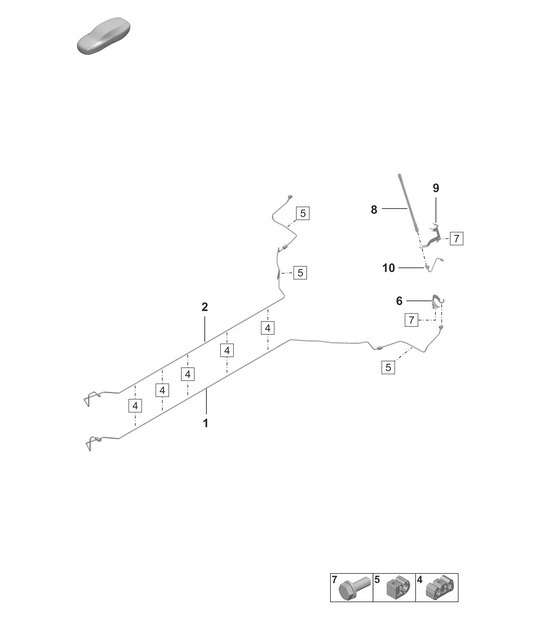 Diagram 604-020 Porsche 971.1 Panamera 4 V6 3.0L 4WD  Executive 2017-20 