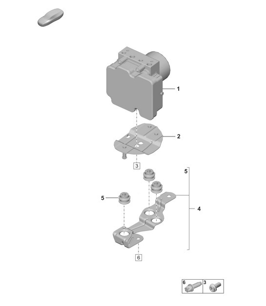 Diagram 605-000 Porsche 991 (911) MK2 2016-2019 Wheels, Brakes