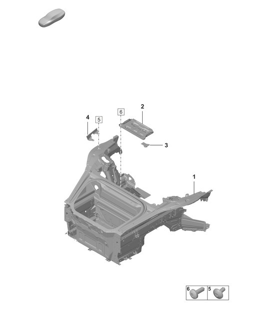 Diagram 801-050 Porsche 924 (1977-1988) Body