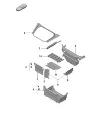 Front end / Boot Floor plate / Individual parts  992.1 Carrera 2019 - 2024