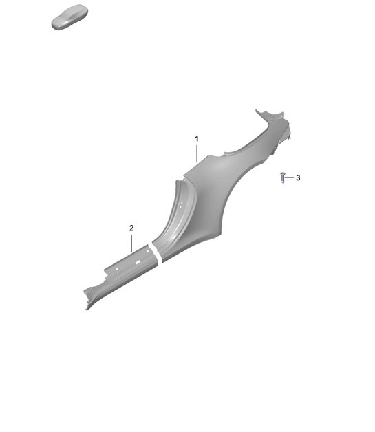 Diagram 801-650 Porsche 992 (911) MK1 2019-2024 Carrosserie