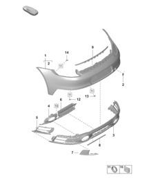 Pare-chocs avec : Accessoires - ARRIÈRE - Pack Sport Design et système d'échappement sport - (Modèle : USA / CHINE) 992.1 Carrera 2019 - 2024