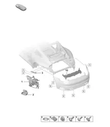 Bumperbevestigingen - ACHTER - (Model: Standaarduitrusting) 992.1 Carrera 2019 - 2024