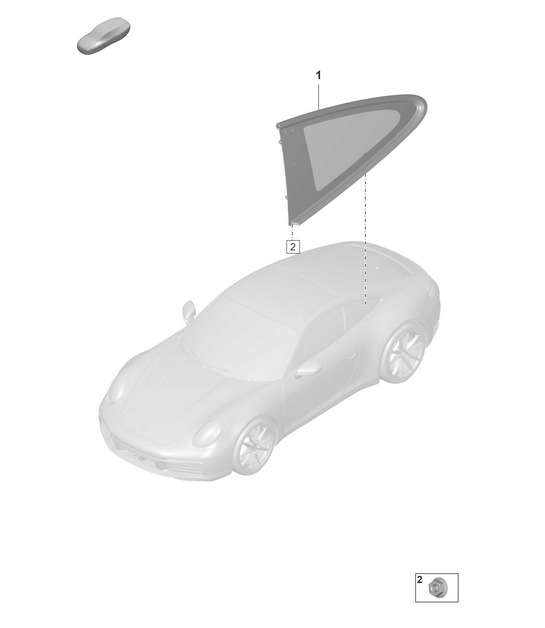 Diagram 805-015 Porsche 356 (1950-1965) Karosserie