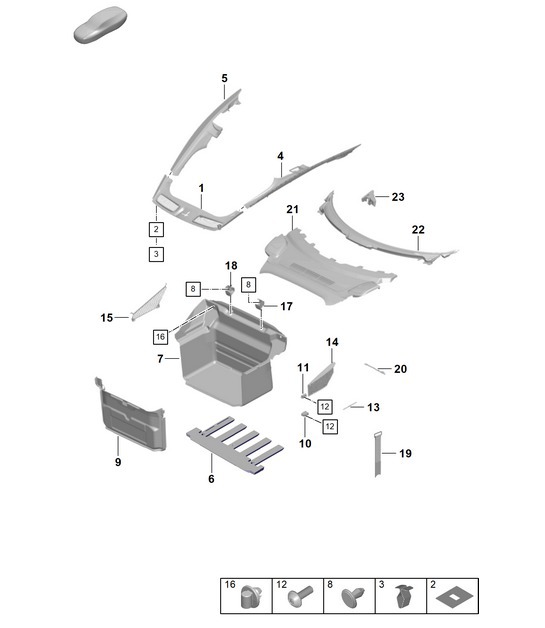 Diagram 807-010 Porsche Boxster 718 (982) 2017>> Karosserie