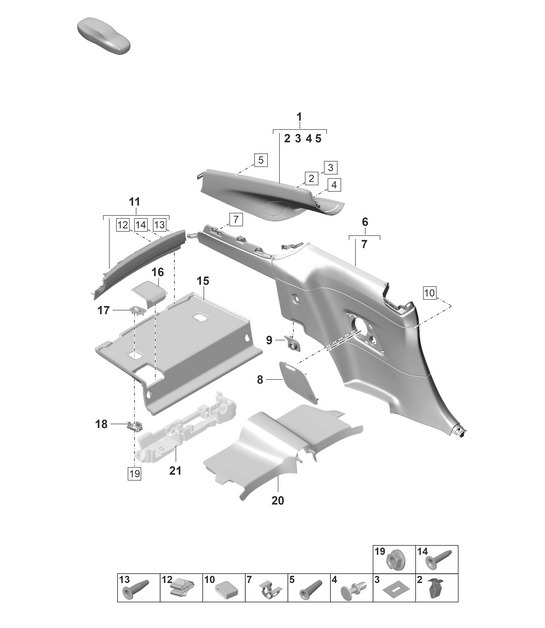 Diagram 807-258 Porsche 991 (911) MK1 2012-2016 Body