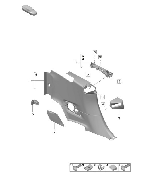 Diagram 807-260 Porsche 911 & 912 (1965-1989) Carrosserie