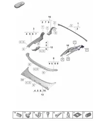 内饰/敞篷车顶储物箱盖 - 内侧 - Targa 992.1 Carrera 2019 - 2024