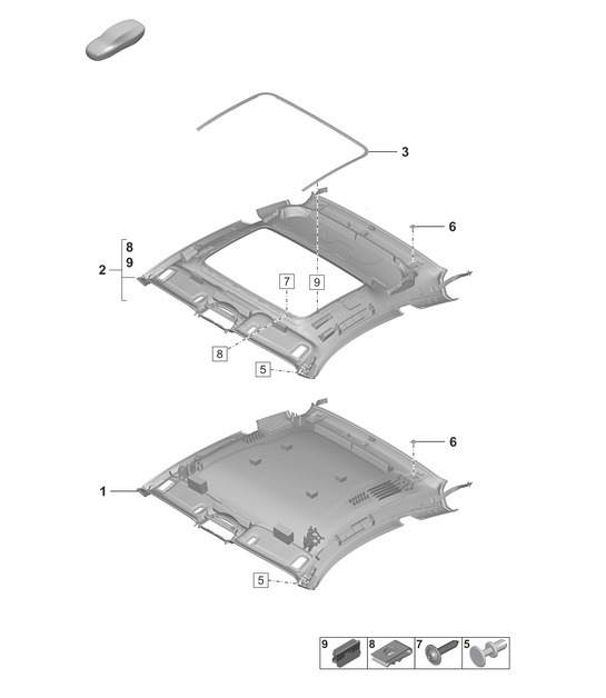 Diagram 807-500 Porsche Boxster 718 (982) 2017>> Carrosserie