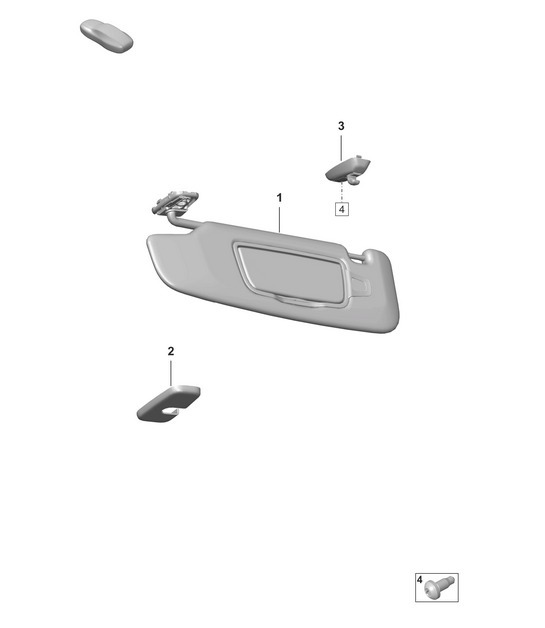 Diagram 807-650 Porsche 992.1  Carrera 4 Cabriolet 3.0L 2019-24  车身