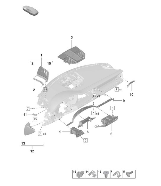 Diagram 809-050 Porsche 997 (911) MK2 2009-2012 Body