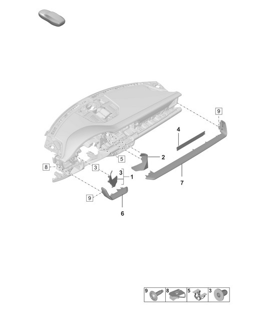Diagram 809-100 Porsche Cayman 987C / 981C (2005-2016) Carrosserie